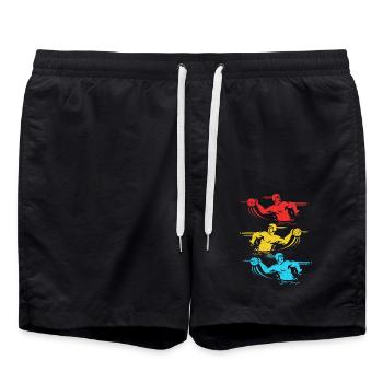 water polo - Short de bain - noir - Devant - AI Model Male 185 light (185cm)