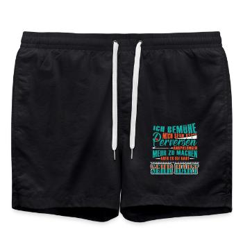 perverse Anspielungen zur Zweideutigkeit - Badeshorts - Schwarz - Vorne - AI Model Male 185 light (185cm)