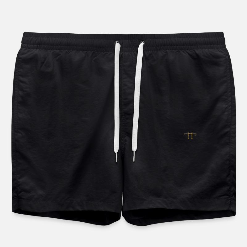 Crane tower crane tower crane shirt - Swim Trunks - black