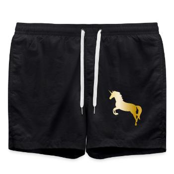 unicorn - Swim Trunks - black - Front - AI Model Male 185 light (185cm)