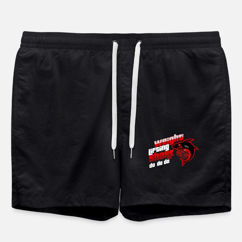 Gewicht heben Hai Do Do Do Geschenkidee - Badeshorts - Schwarz