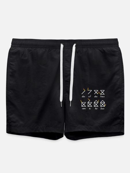 Das Haus vom Nikolaus Shirt für Weihnachten - Badeshorts - Schwarz