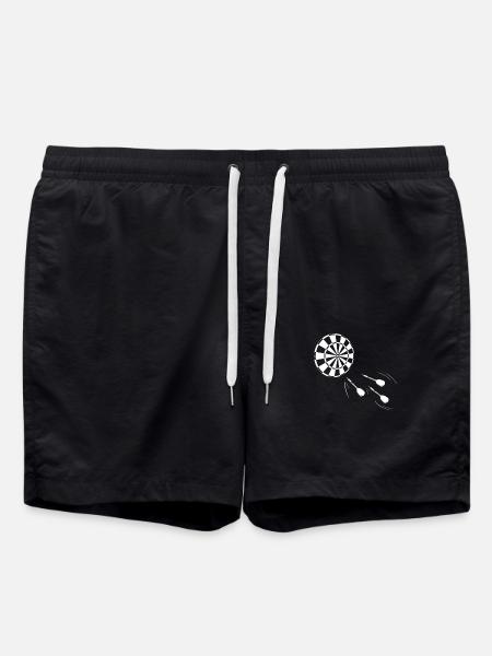 Dart Board Dart Arrows - Swim Trunks - black