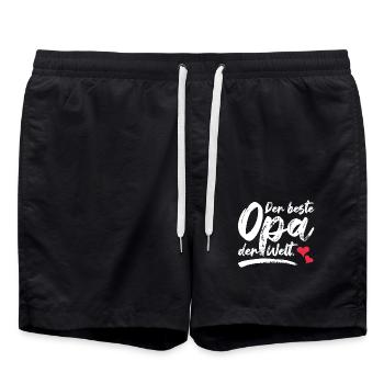 Der beste Opa der Welt - Badeshorts - Schwarz - Vorne - AI Model Male 185 light (185cm)