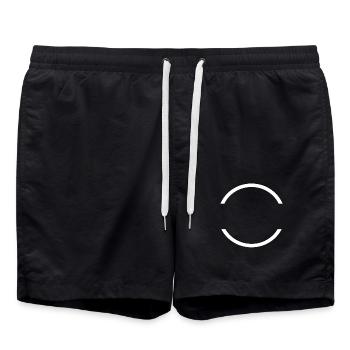 Half circle icon shared - Swim Trunks - black - Front - AI Model Male 185 light (185cm)