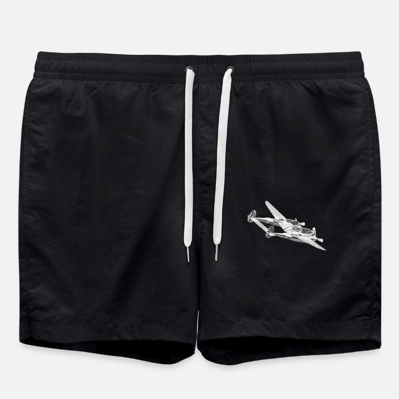 P38 Lightning - Badeshorts - Schwarz