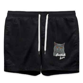 BKH British Shorthair British Shorthair Cat - Swim Trunks - black - Front - AI Model Male 185 light (185cm)