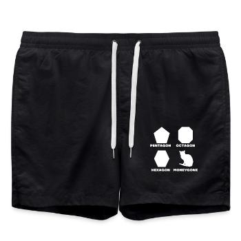 Katze Katzenbesitzer Kosten Geld Rechnung Ausgeben - Badeshorts - Schwarz - Vorne - AI Model Male 185 light (185cm)