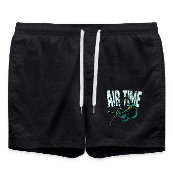 air time free ski - Swim Trunks - black - Front - AI Model Male 185 light (185cm)