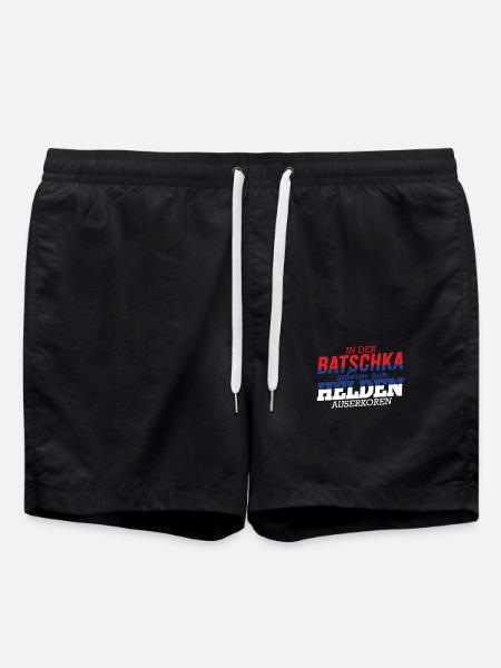 Serbien In der Batschka geboren zum Helden auserko - Badeshorts - Schwarz