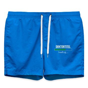 Doktortitel loading Doktorand Promotion T-Shirt - Badeshorts - Cobalt blue - Vorne