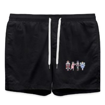 Nussknacker Figuren klassische Nussknacker - Badeshorts - Schwarz - Vorne - AI Model Male 185 light (185cm)