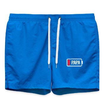Papa batterie batterie énergie vide grunge - Short de bain - cobalt blue - Devant