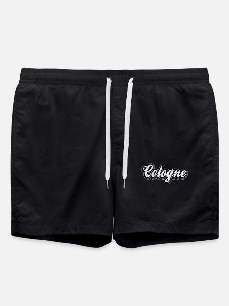 Cologne Schriftzug Vintage Colonia Kölsch Fan Köln - Badeshorts - Schwarz