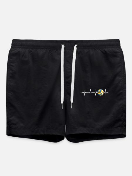 Heartbeat Volleyball - Swim Trunks - black