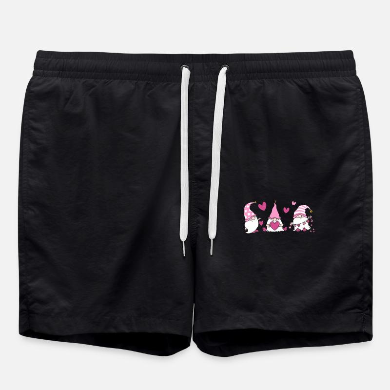 Valentine's day gnome - Swim Trunks - black