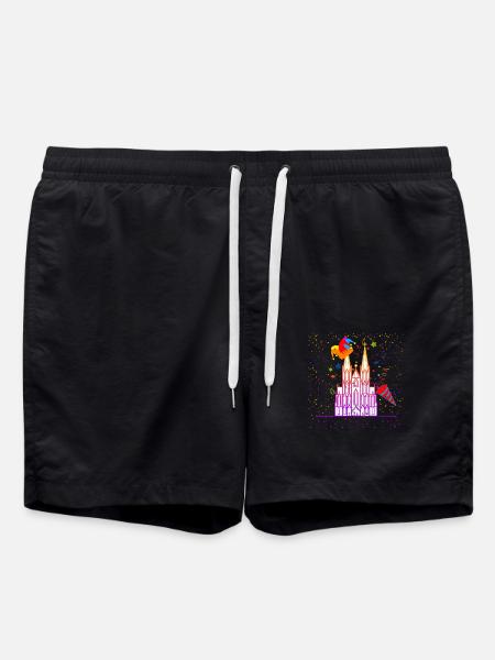 Köln Karneval - Badeshorts - Schwarz