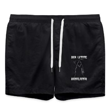 Der letzte Reiseleiter Sensenmann - Badeshorts - Schwarz - Vorne - AI Model Male 185 light (185cm)