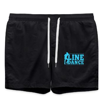 Linedance, Line dancing Linedancer - Badeshorts - Schwarz - Vorne - AI Model Male 185 light (185cm)