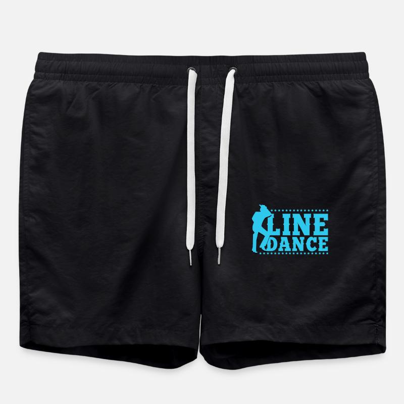 Linedance, Line dancing Linedancer - Badeshorts - Schwarz