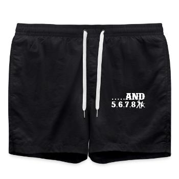 Linedance, Line dancing Damen - Badeshorts - Schwarz - Vorne - AI Model Male 185 light (185cm)