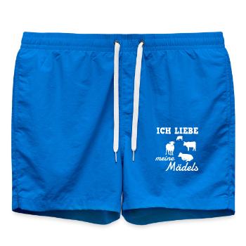 Ich Liebe Meine Meine Mädels Kühe Landwirte Kuh - Badeshorts - Cobalt blue - Vorne