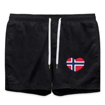 Coeur de Norvège - Short de bain - noir - Devant - AI Model Male 185 light (185cm)