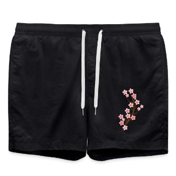 fleur de cerisier - Short de bain - noir - Devant - AI Model Male 185 light (185cm)