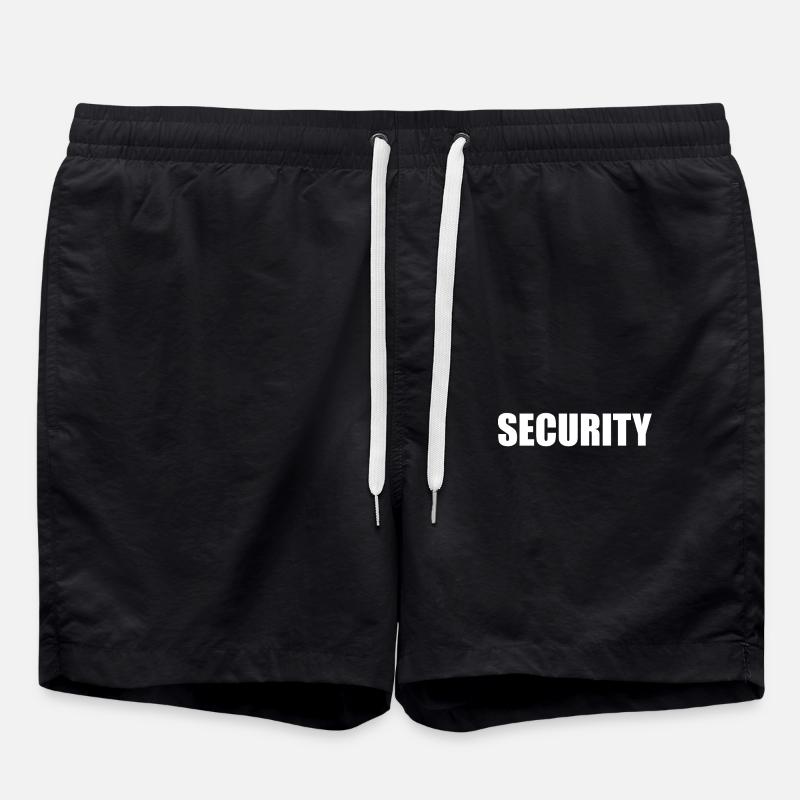 Security - security service company employees - Swim Trunks - black