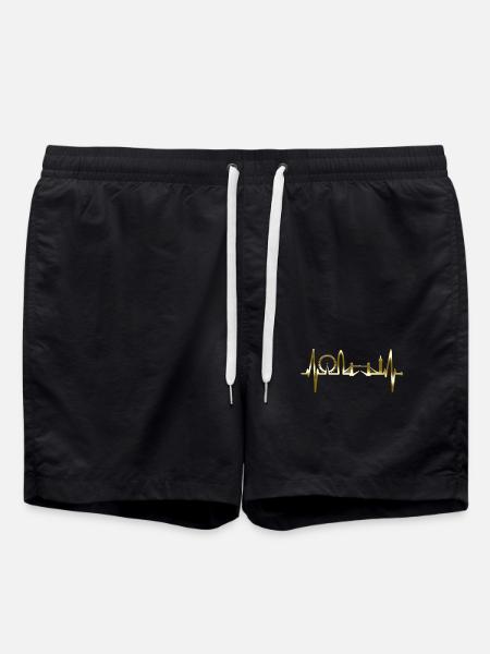 London Skyline Heartbeat England Gold Plated - Swim Trunks - black