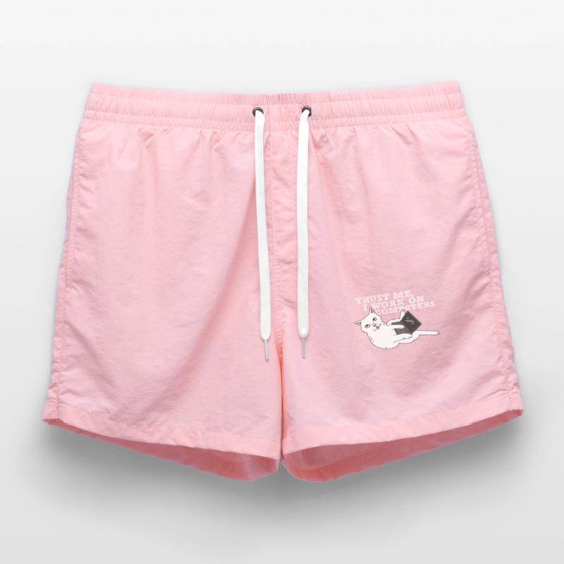 Computer Katze Programmierer Badeshorts