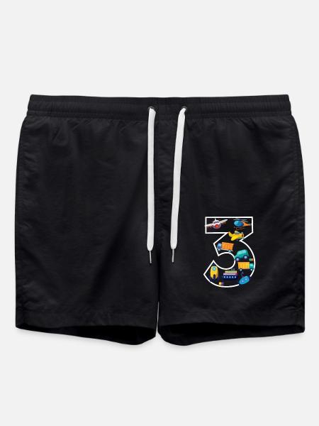 3 years old - 3rd birthday - Swim Trunks - black