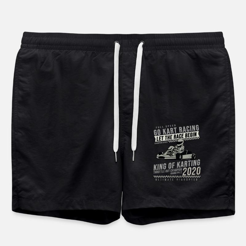 Go Kart - Badeshorts - Schwarz