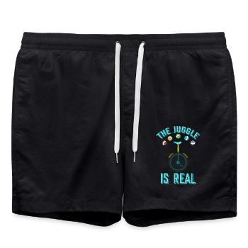 unicycle - Swim Trunks - black - Front - AI Model Male 185 light (185cm)