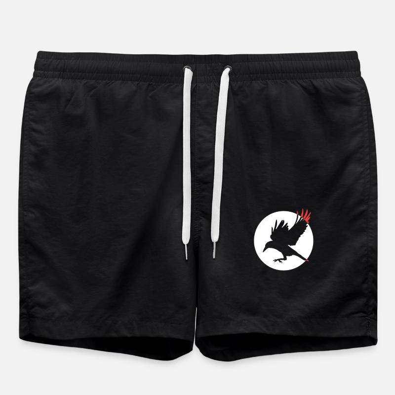 Raven crow - Swim Trunks - black