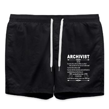 Archivist Archivist Definition - Swim Trunks - black - Front - AI Model Male 185 light (185cm)