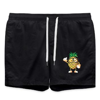 Ananas - Short de bain - noir - Devant - AI Model Male 185 light (185cm)