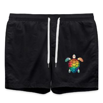 Tortue de mer - Short de bain - noir - Devant - AI Model Male 185 light (185cm)