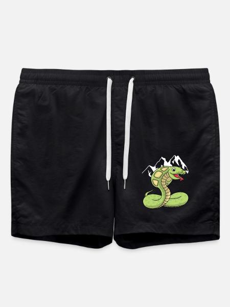 Gebirge Wildnis Schlange Boa Kobra Wildtier Natur - Badeshorts - Schwarz