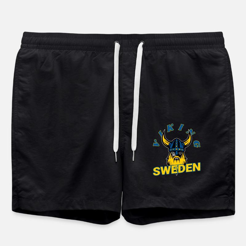 Schweden, Wikinger - Badeshorts - Schwarz
