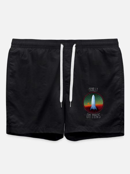 FINALLY ON MARS - Swim Trunks - black