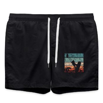 Kitesurfer Vintage - Badeshorts - Schwarz - Vorne - AI Model Male 185 light (185cm)
