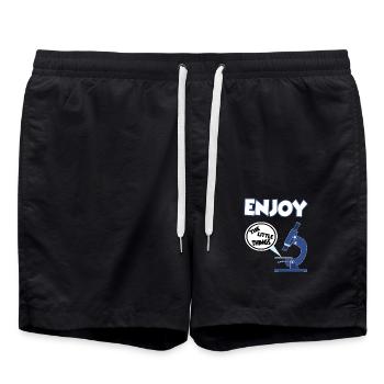 Microbiologie drôle - profitez des petites choses - Short de bain - noir - Devant - AI Model Male 185 light (185cm)
