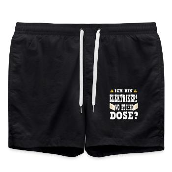 Ich Bin Elektriker Wo Ist Ihre Dose Elektroniker E - Badeshorts - Schwarz - Vorne - AI Model Male 185 light (185cm)