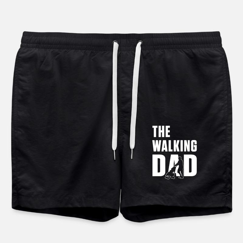 The Walking Dad - Swim Trunks - black