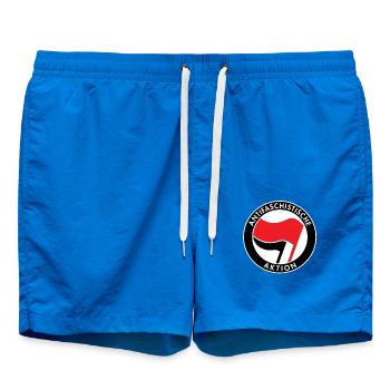 Action antifasciste, Logo Antifa, Drapeaux - Short de bain - cobalt blue - Devant