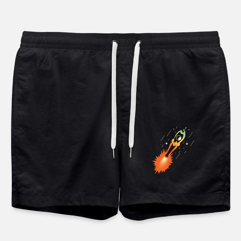 rocket patch nasa esa - Swim Trunks - black
