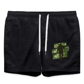 Camouflage de chasseur - Short de bain - noir - Devant - AI Model Male 185 light (185cm)