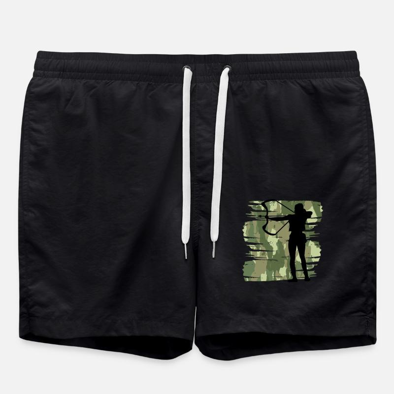 Bogenschützin - Badeshorts - Schwarz