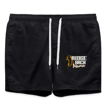 Rhodesian Ridgeback Mama - Badeshorts - Schwarz - Vorne - AI Model Male 185 light (185cm)